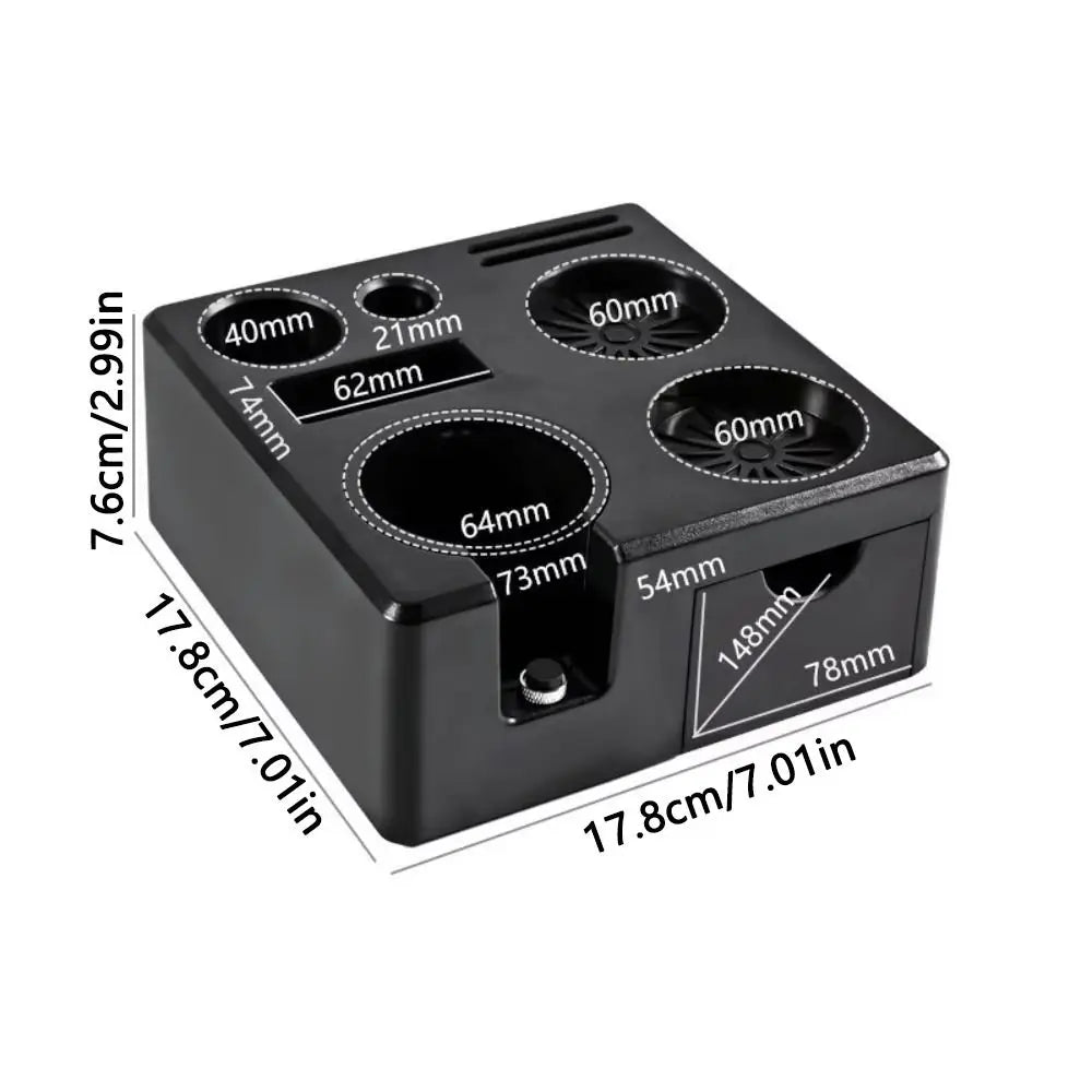Square Espresso Tamping Station & Portafilter Holder Organizer