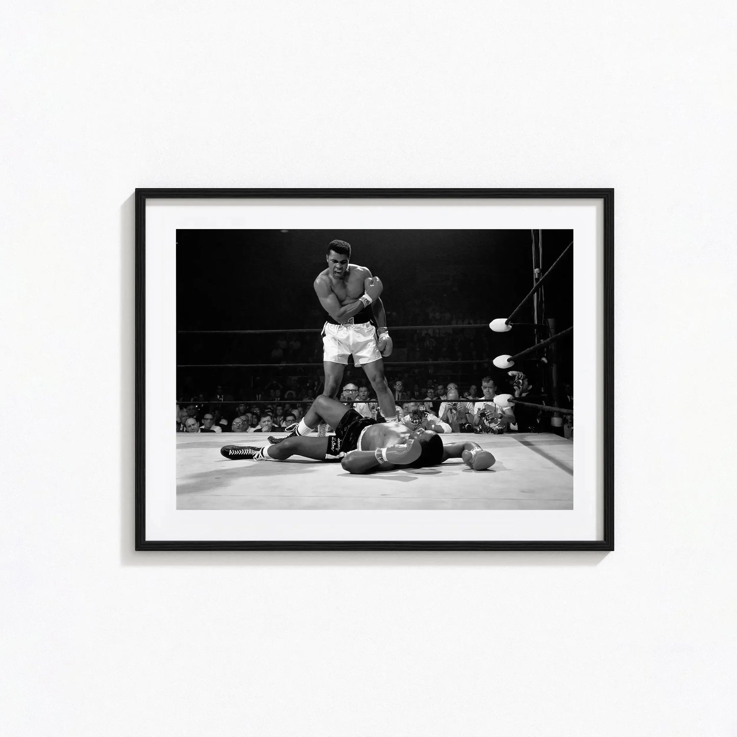 Muhammad Ali Black & White Canvas Wall Art | Boxing Poster