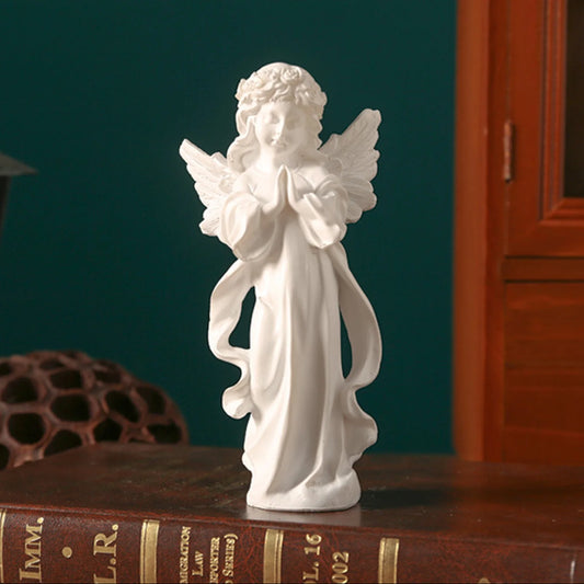Closed Eyes Garden Memorial Angel Spiritual Consolation Angel Collectible Figurines for Desktop Living Room Entrance Decor Peaceful Pleasures Health and Wellness