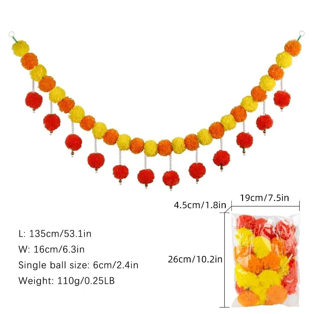Artificial Marigold Garland – Diwali Pooja Indian Wedding Décor