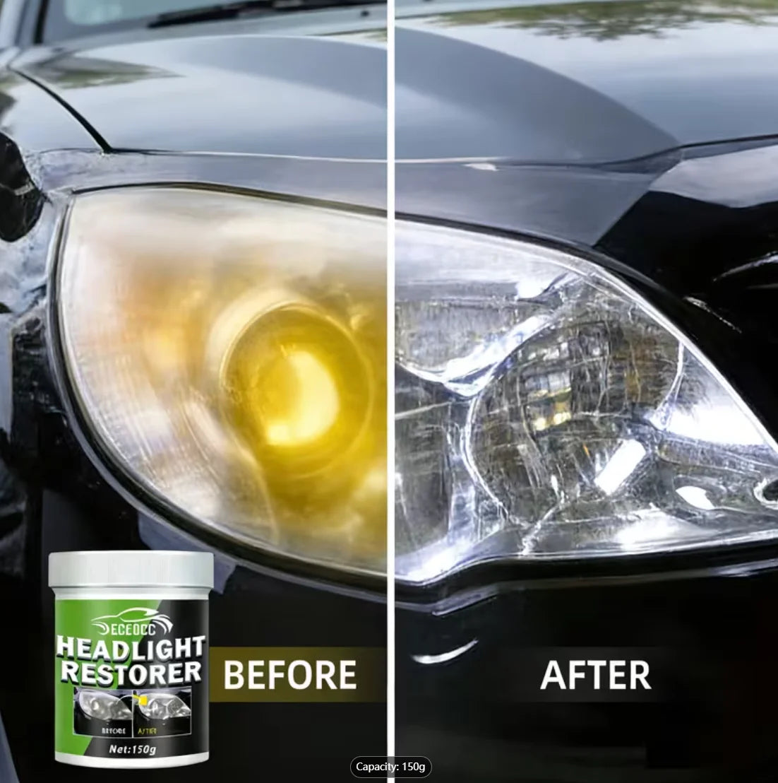 Car Headlight Restoration Kit – Remove Oxidation & Haze