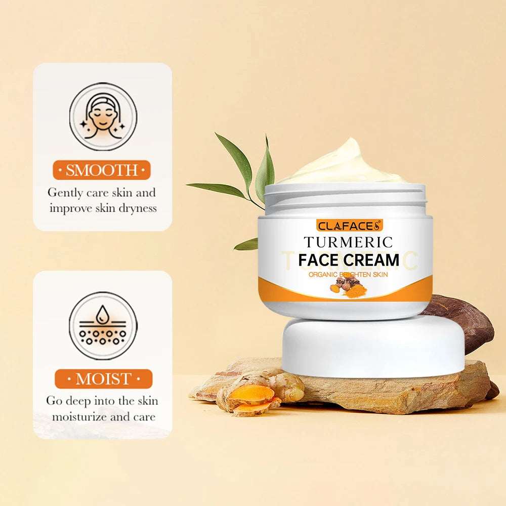 Turmeric Whitening Face Cream Reduce Wrinkle Lighten Fine Lines Makes Skin Look More Youthful Birghten Moisturize Facial Care Peaceful Pleasures Health and Wellness