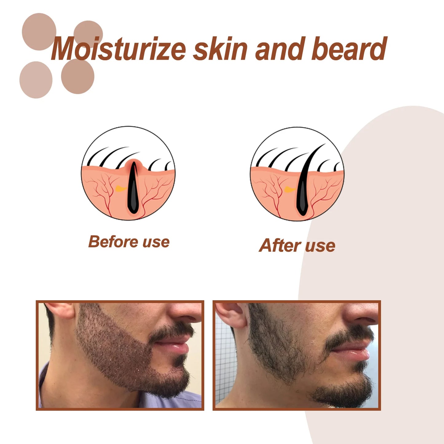 Organic Beard Growth Oil – Grapeseed & Ginger Root, 30ml