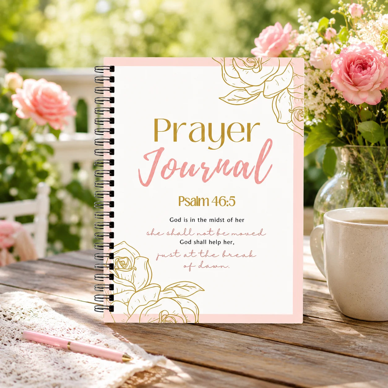 Prayer Journal Spiral Bound Christian Notebook Devotional Diary Daily