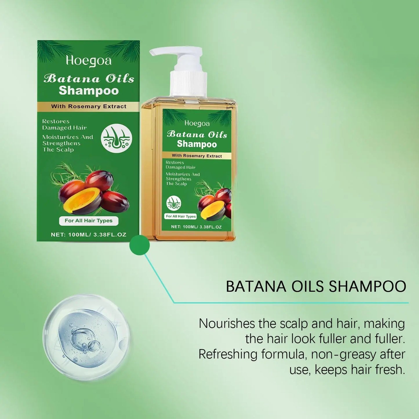HOEGOA Batana Oil Rosemary Shampoo – Repair & Nourish Hair