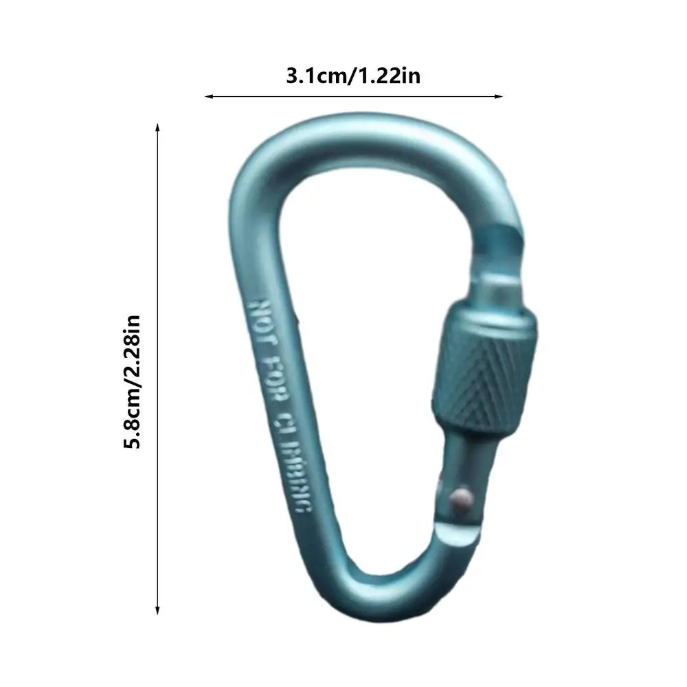Aluminum Alloy D-Shape Locking Carabiner – Camping & Hiking