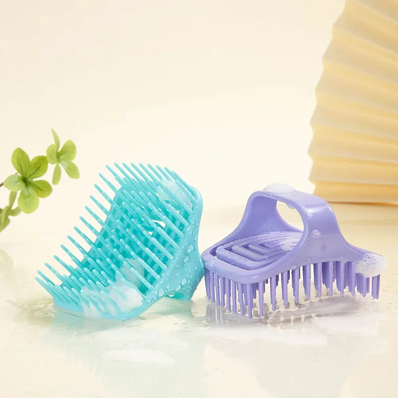 Silicone Scalp Massage Brush – Shampoo Hair Cleaning Comb Scalp Massage Brush Peaceful Pleasures Health and Wellness