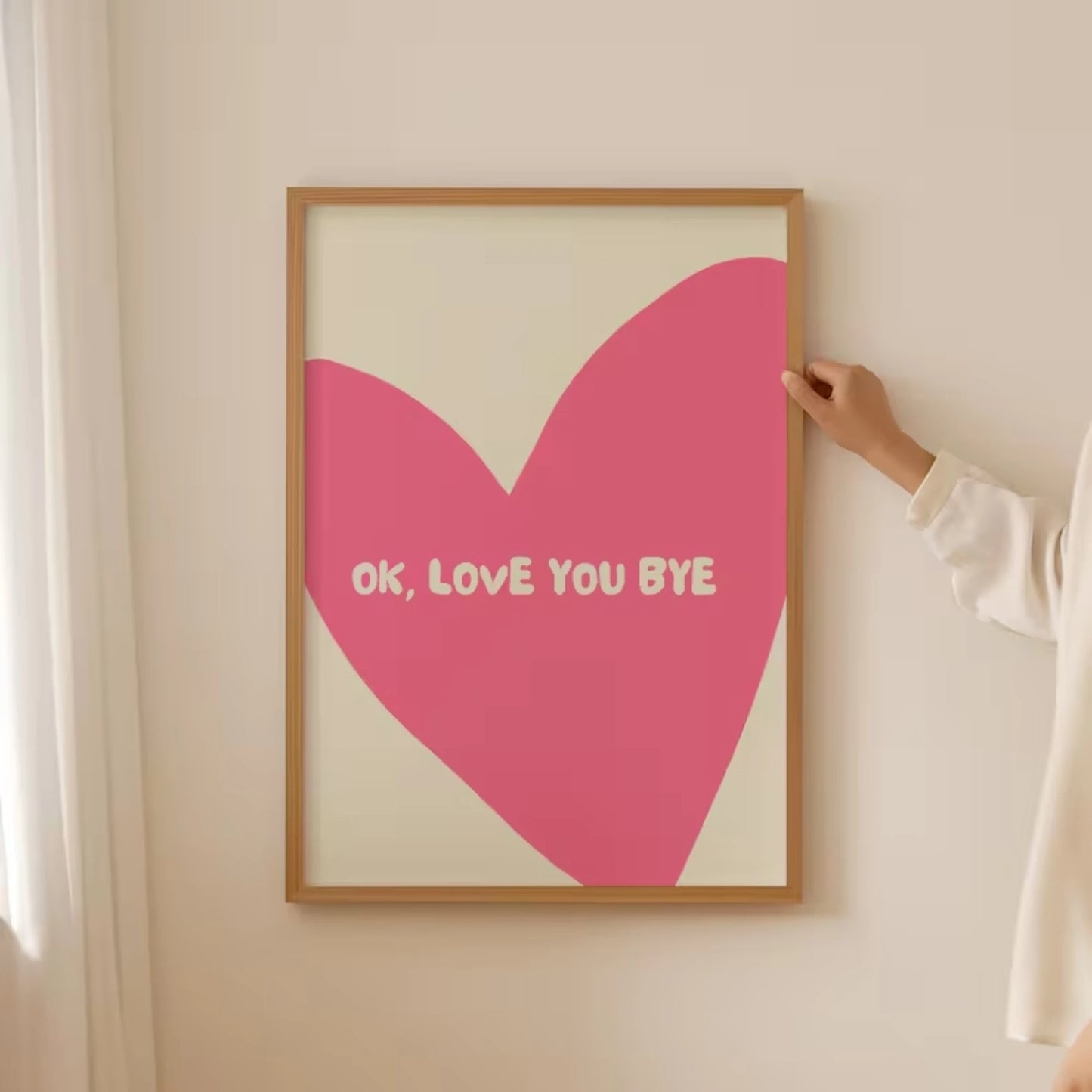 Ok Love You Bye Olivia Dean Wall Art Print Canvas Painting Poster Picture For Living Room,Bedroom Home Decor Peaceful Pleasures Health and Wellness G3599-9 21x30cm No Frame
