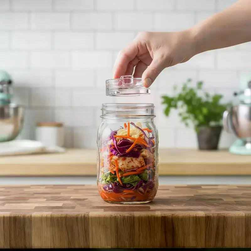 Glass Fermentation Jar Lid – Airtight Reusable Canning Cover