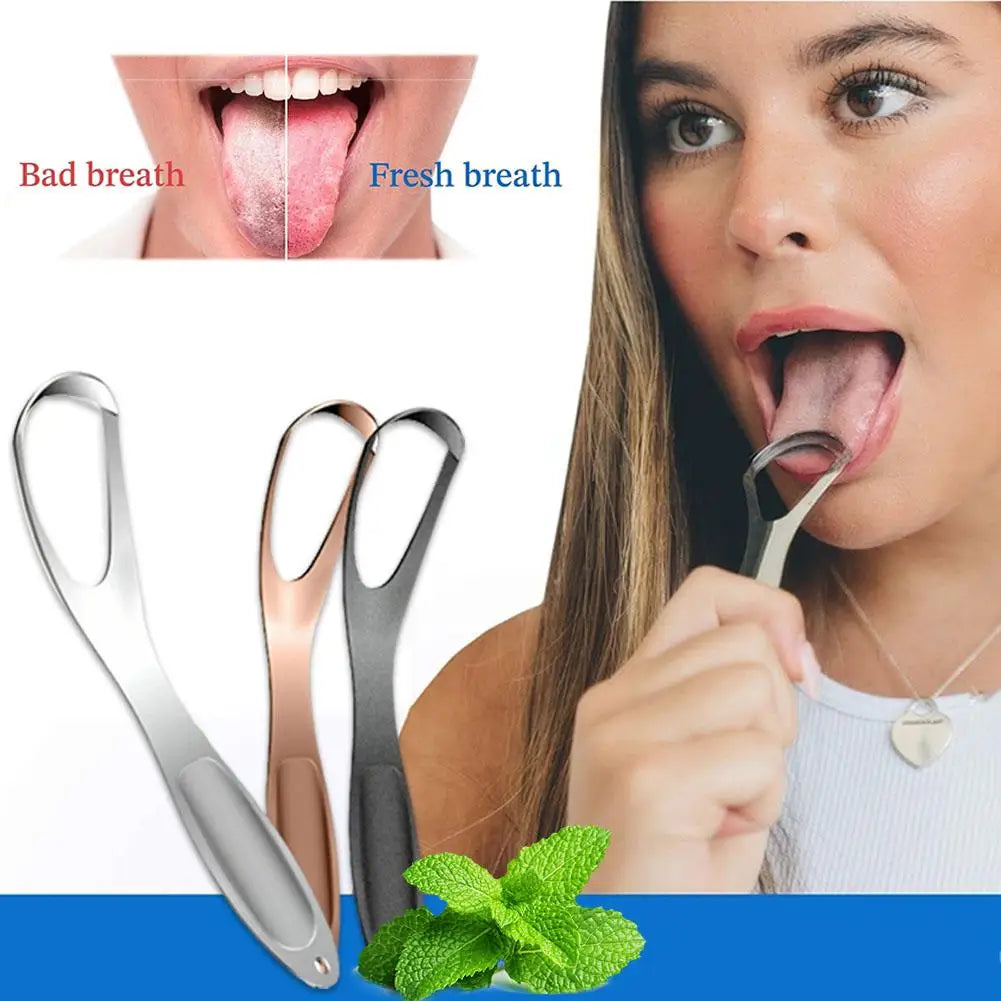 Stainless Steel Tongue Scraper | Fresh Breath Oral Care Tool