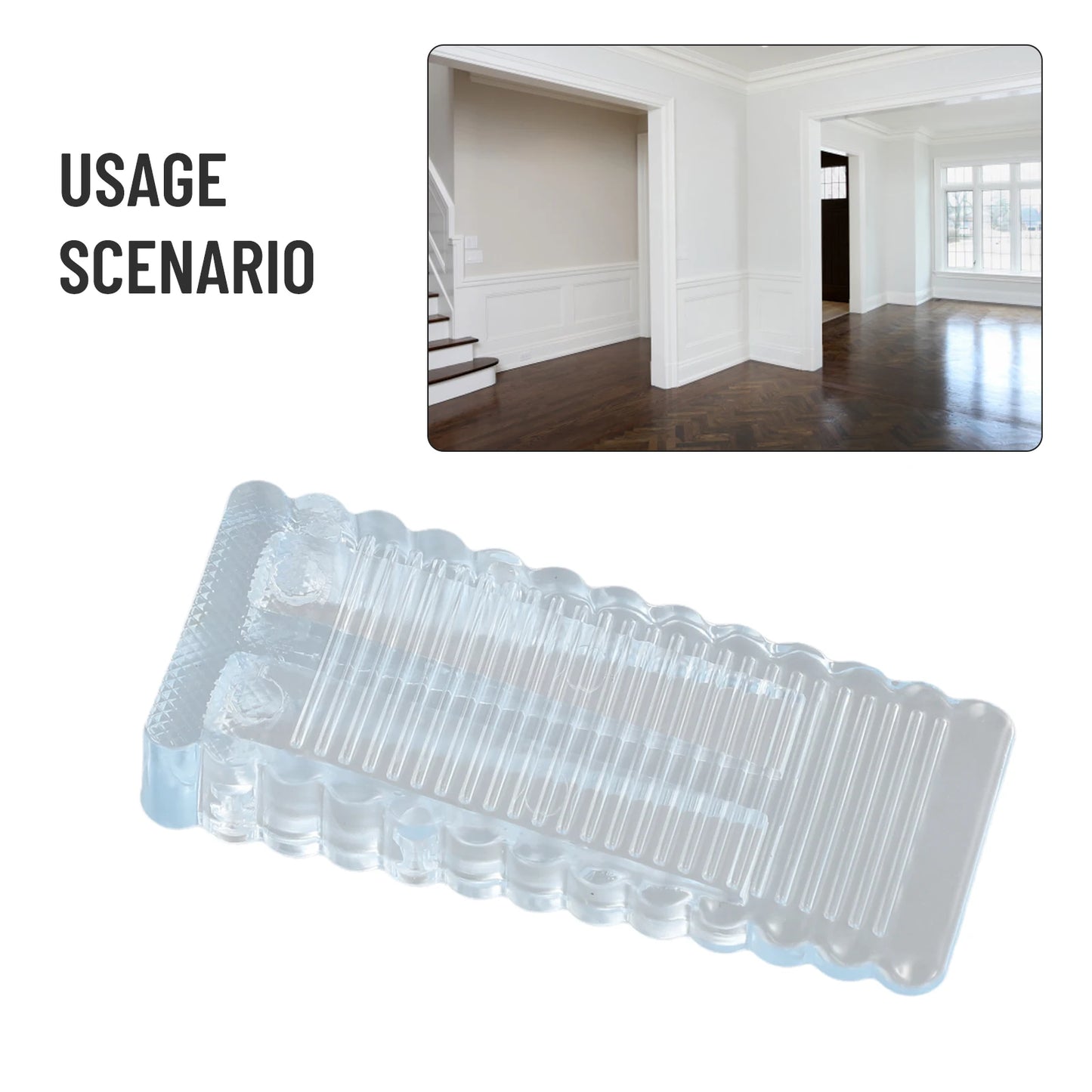 1X Rubber Door Stopper Home Anti-collision Safety Silicone Anti Slip
