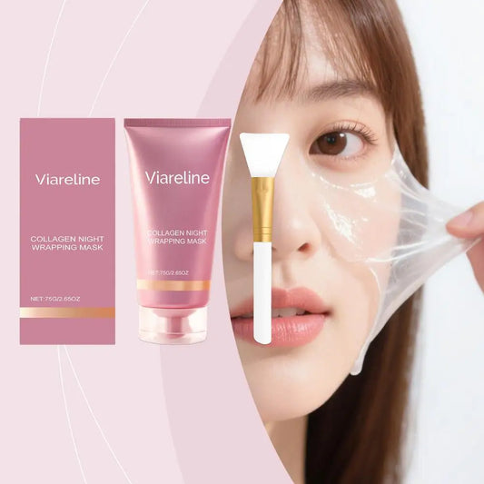 Collagen Night Peel Off Mask Cleansing Pores Reduces Facial Skin Sag Dullness Deep Hydrating Overnight Moisturize Wrapping Mask Peaceful Pleasures Health and Wellness
