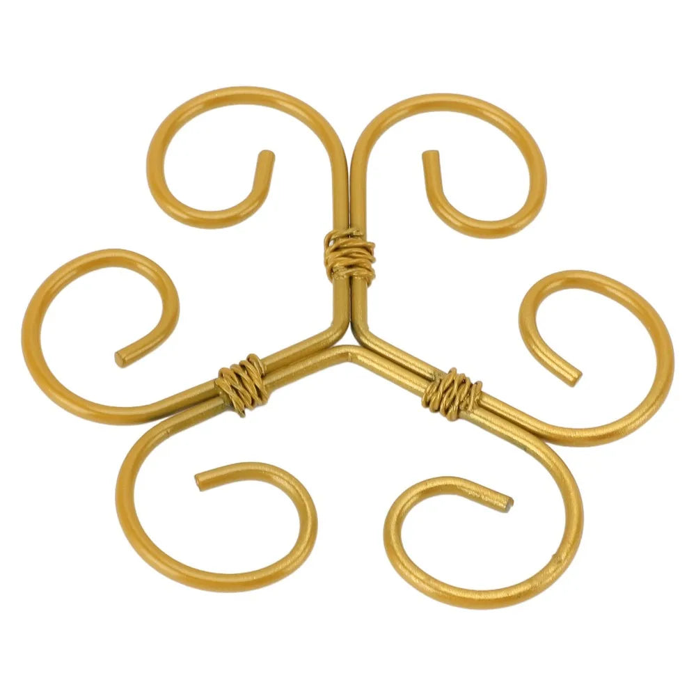 5-Pack Gold Iron Monstera Plant Stem Support Rings | Reusable