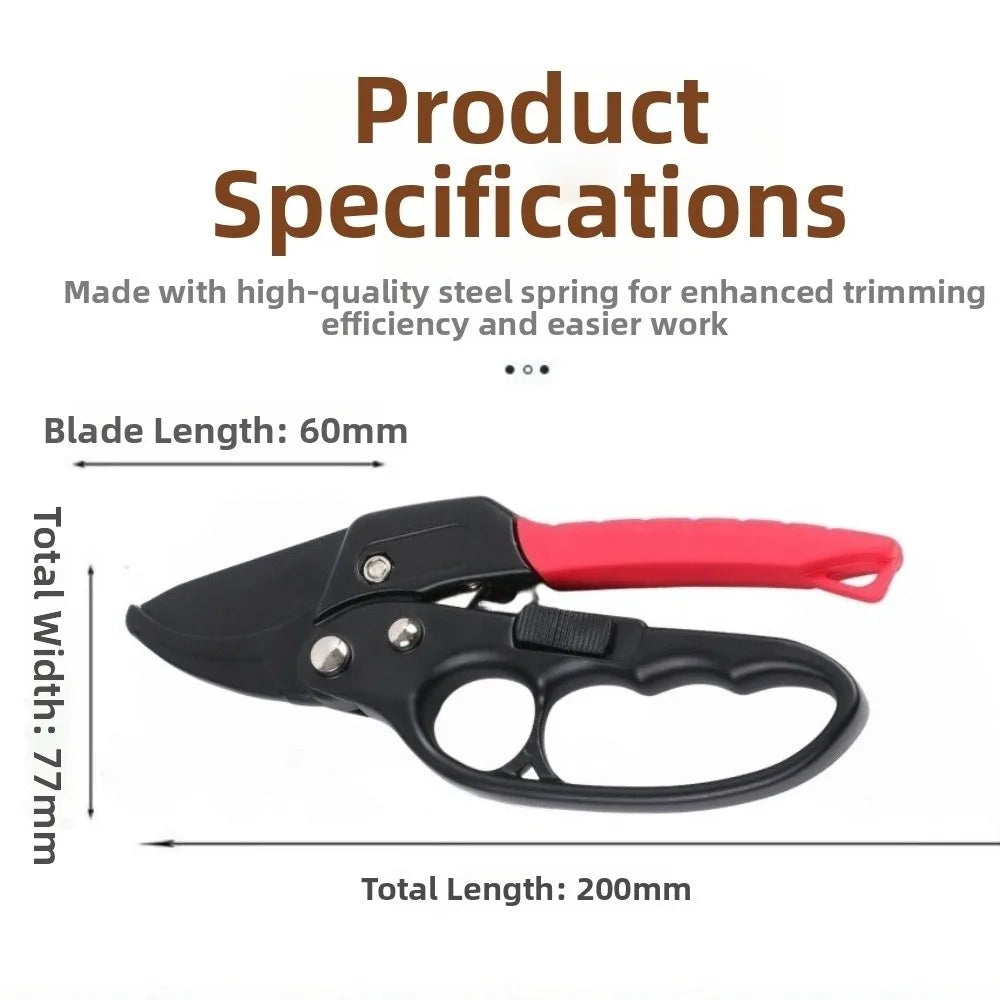 New SK5 Alloy Steel Pruning Shears Quick Cuts Anti-slip Handle Garden Clippers Ergonomic Design Garden Tools Garden Use Peaceful Pleasures Health and Wellness Red