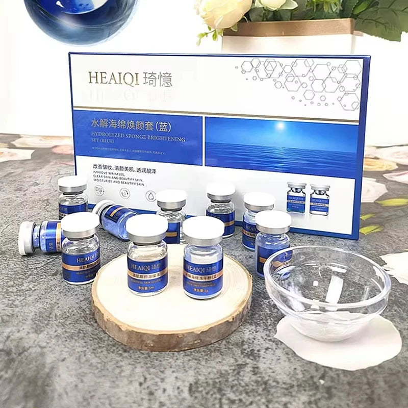 Blue Copper Peptide Sponge Spicule Collagen Skin Renewal Mask