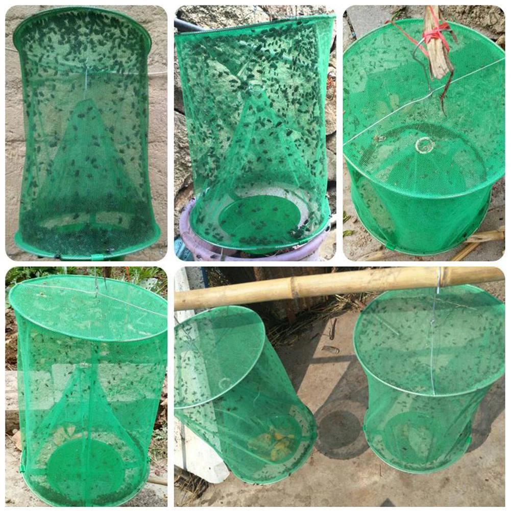 Reusable Hanging Fly Trap Cage – Foldable Pest Control for Home & Garden Peaceful Pleasures Health and Wellness