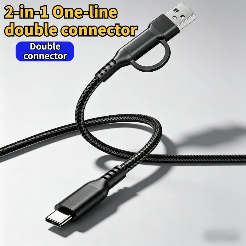 60w C To C Line Two-In-One Charging Cable USB To Type-c 1m/3m Suitable For Mobile Phones And Tablets Fast Charging Data Cable Peaceful Pleasures Health and Wellness