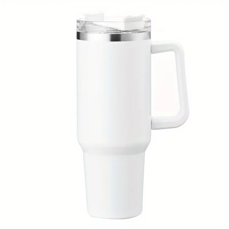 40oz Insulated Tumbler with Handle – Stainless Steel Travel Cup