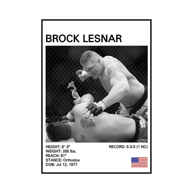 Boxing Legends Black & White Canvas Wall Art – Gym Home Decor