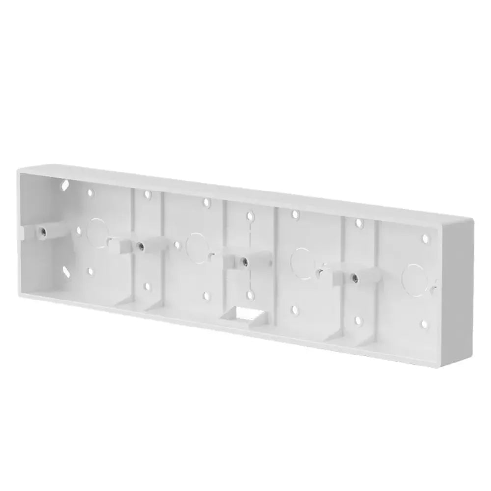 PVC Switch And Socket Apply On-Wall Mount 86 Type External Mounting Box Wall Surface Junction Box Switch Socket Box Peaceful Pleasures Health and Wellness white-343x86x33mm