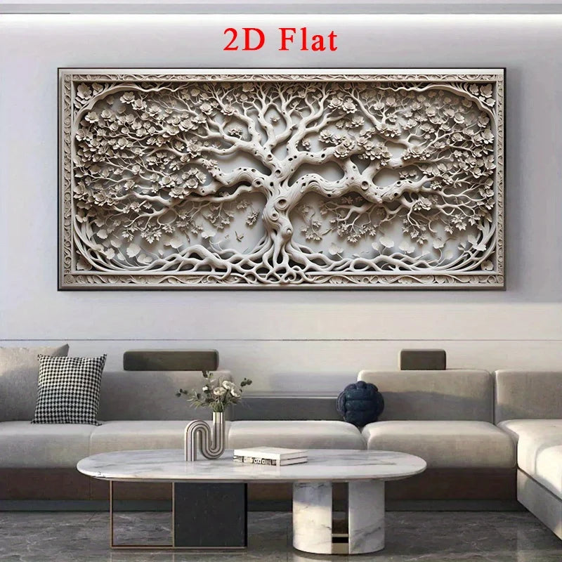 Extra Large Blossoming Tree Canvas Wall Art | Modern Unframed Print Canvas Wall Art Peaceful Pleasures Health and Wellness
