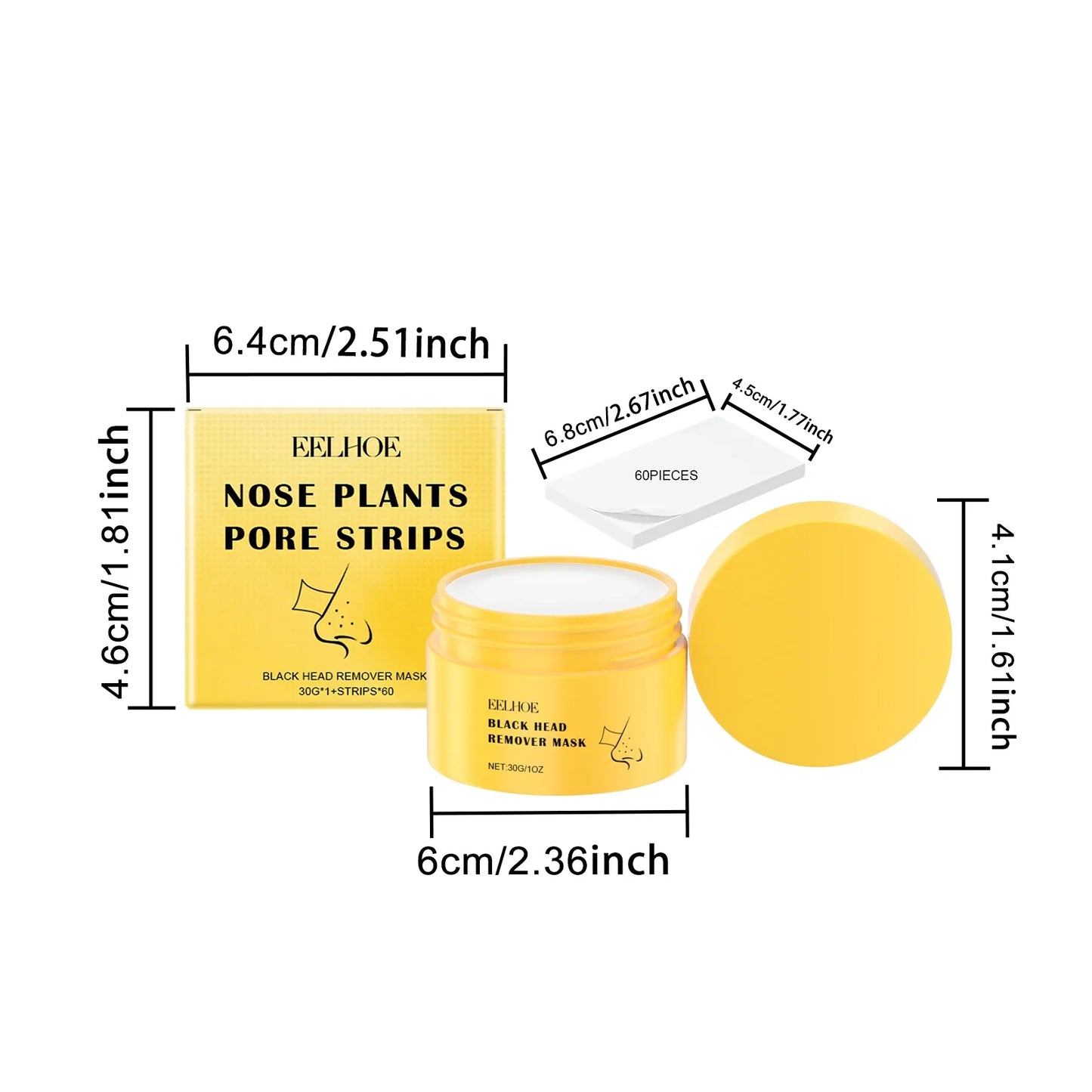 Eelhoe Blackhead Nose Strips – T-Zone Pore Cleansing & Moisturizing