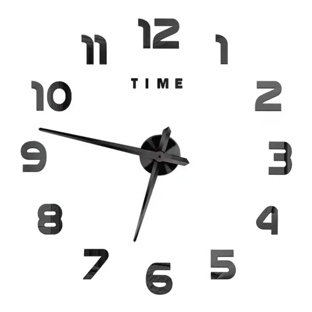Large 3D Wall Clock Luminous Classic Wall Clocks DIY Digital Clock Wall Watches Stickers Silent Clock for Home Living Room Table Peaceful Pleasures Health and Wellness 023 black 3D 51 inch(130cm)