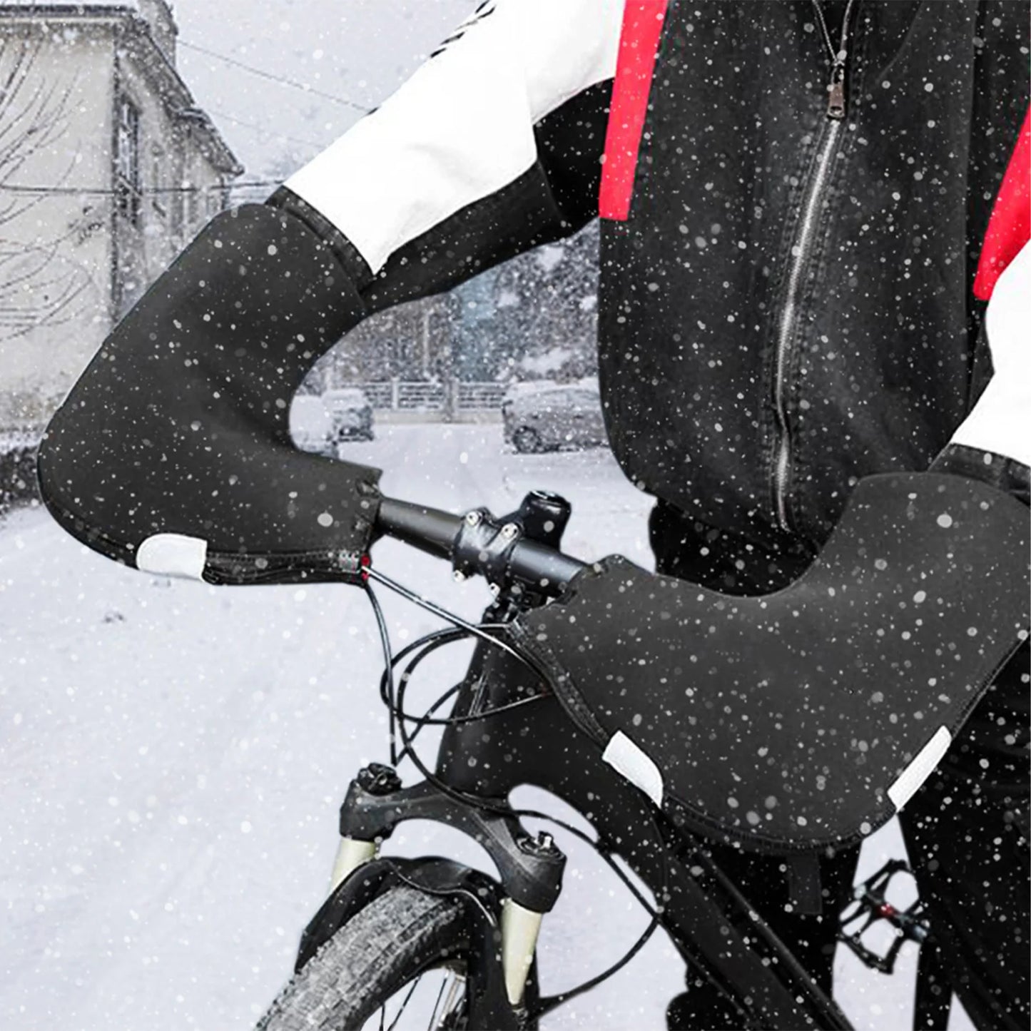 Winter Bicycle Handlebar Warm Gloves Windproof Bike Mittens Cold