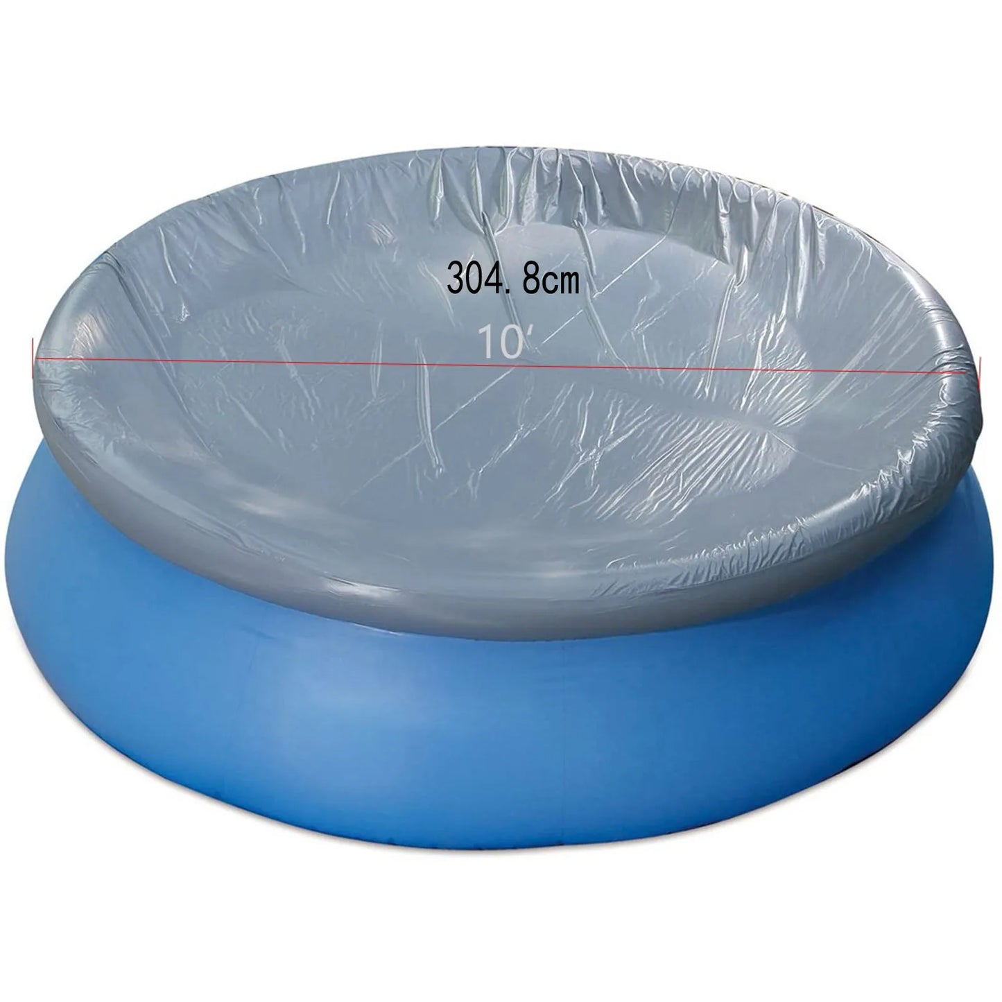 Round Swimming Pool Cover PE Woven Waterproof Cloth Dust Debris Cover Tarp Inflatable Pool Metal Frame Rectangle Pools Protector Peaceful Pleasures Health and Wellness