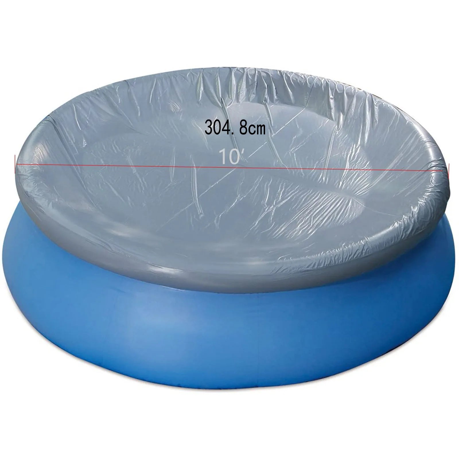 Round Swimming Pool Cover PE Woven Waterproof Cloth Dust Debris Cover Tarp Inflatable Pool Metal Frame Rectangle Pools Protector Peaceful Pleasures Health and Wellness