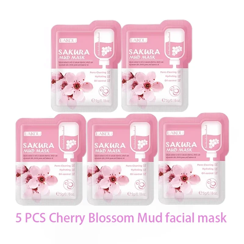 LAIKOU Purifying Clay Facial Mask – Deep Cleansing Mud Mask 5g Peaceful Pleasures Health and Wellness sakura
