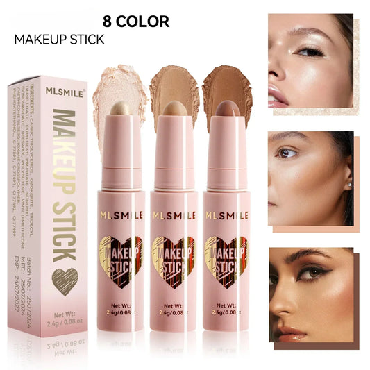 8-Color Pearl Highlighter & Contour Stick – High Gloss Face Pen Highlighter Contour Stick Oasis Select