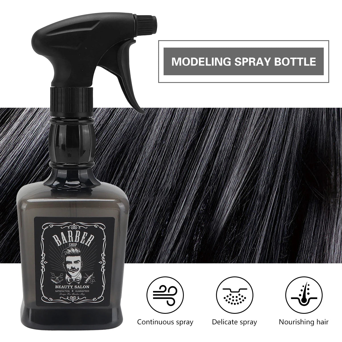 Hairdressing Retro Spray Bottle High Pressure Water Can Barber Stylist Fine Mist Sprayer Refillable Container Barber Supplies Peaceful Pleasures Health and Wellness
