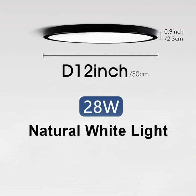 Ultra-Thin 24/28W Dimmable LED Ceiling Light | Modern Flush Mount