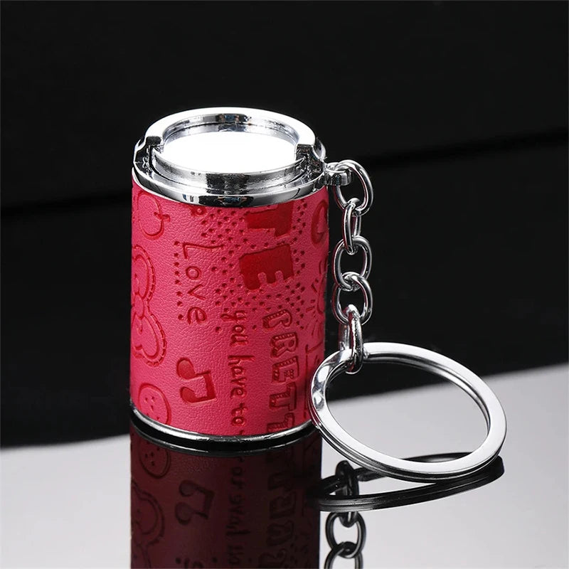 Metal Coin Tube Keychain – Portable Coin Storage Pendant
