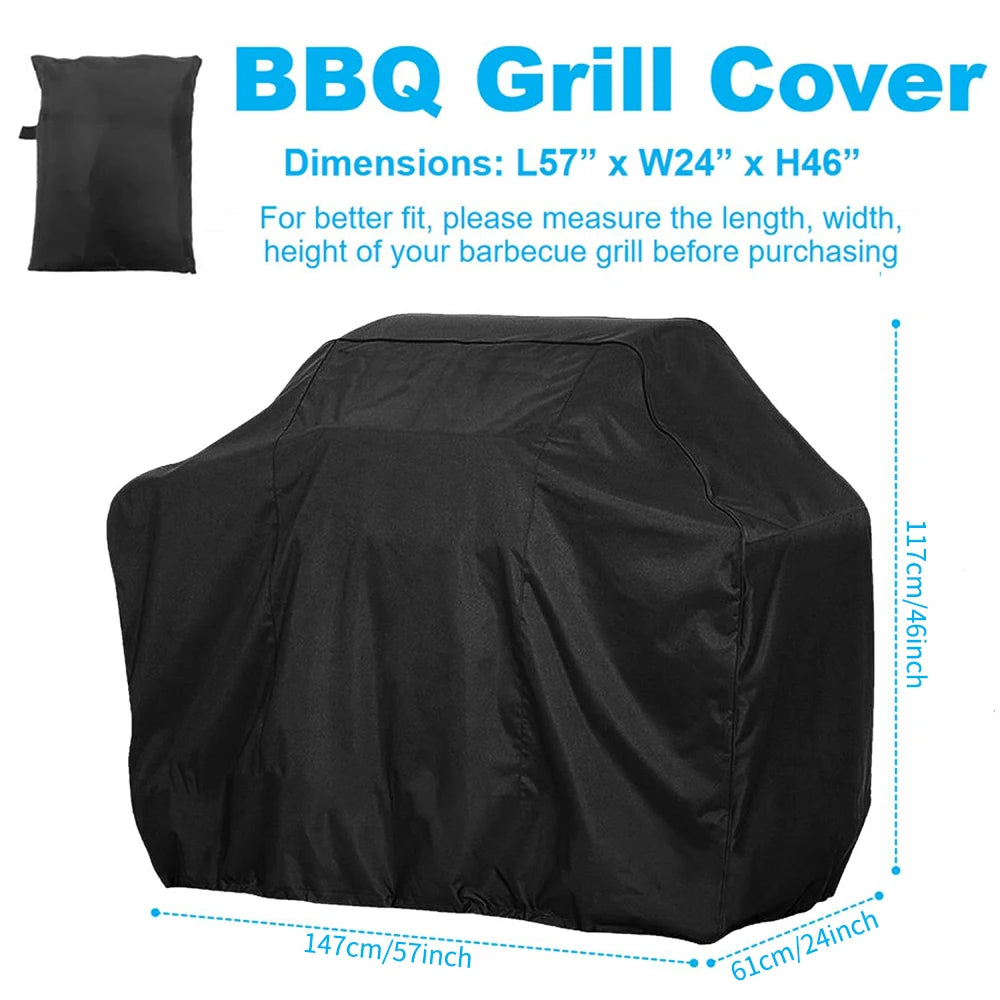 1Pcs BBQ Cover Outdoor Rain Protective Barbecue Cover BBQ Grill Barbeque Cover Anti-Dust Waterproof Weber Heavy Duty Charbroil Peaceful Pleasures Health and Wellness