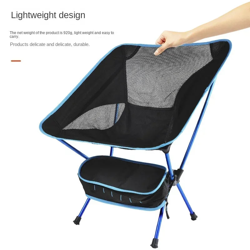 Folding Camping Chair Travel Ultralight Beach Accessories Playa Fishing Lightweight Portable Outdoor Foldable Furniture Peaceful Pleasures Health and Wellness