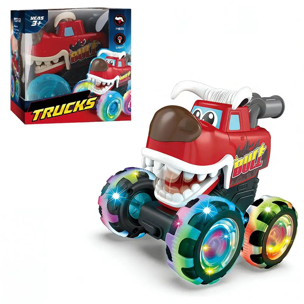 Light-up Truck Toy Cars Press Inertial Safety Car Model