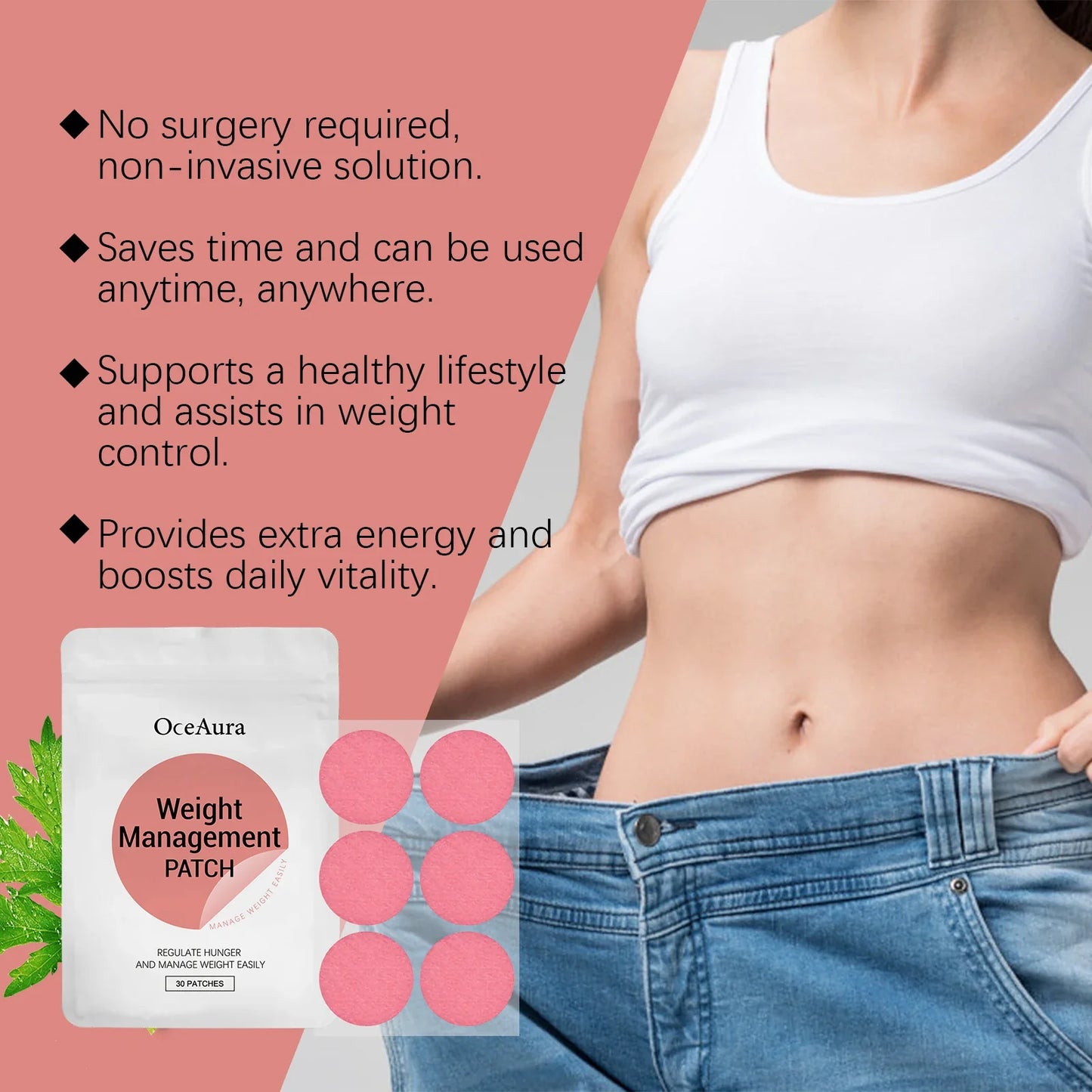 OceAura Slimming Patches – Metabolism & Appetite Support 30pk