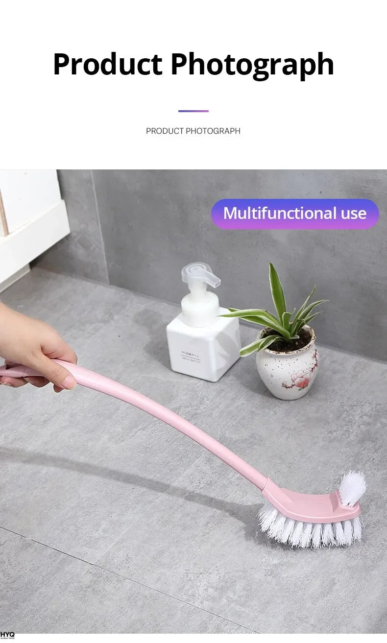 Brosse De Toilette Double T Te Manche Long Pour Nettoyage Salle Bains