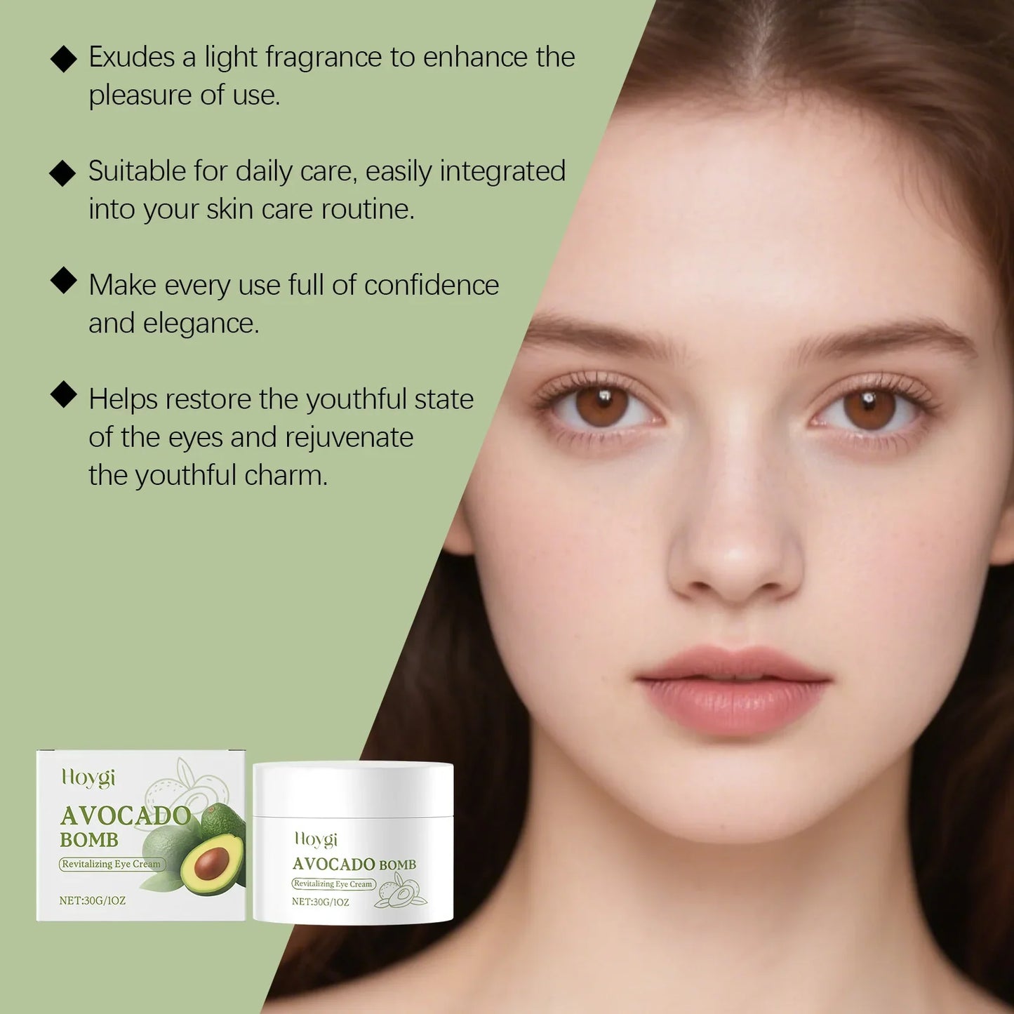 Hoygi Avocado Eye Cream – Dark Circles, Wrinkles & Puffiness