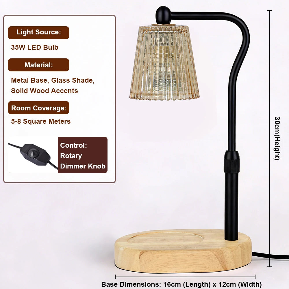 Stripe Candle Warmer Lamp | Dimmable Aromatherapy Ambient Light