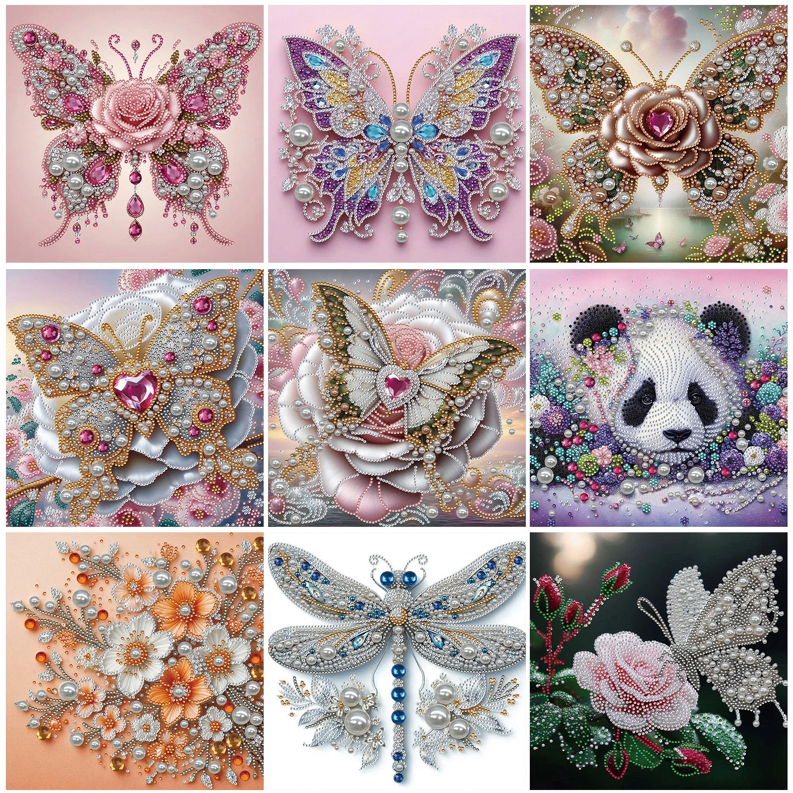 Pearl Gem Diamond Art Painting Kit with Frame 9.84x9.84in DIY Art Craft Pearl Diamond Painting for Adults Home Wall Decor Peaceful Pleasures Health and Wellness