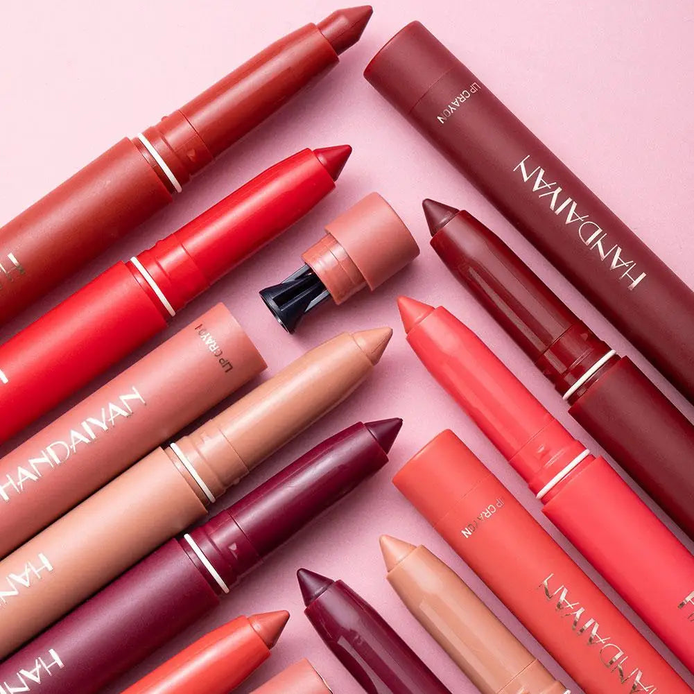 Waterproof Matte Lip Liner Crayon with Built-In Sharpener – Long-Lasting Velvet Lip Pencil (12 Shades) Peaceful Pleasures Health and Wellness