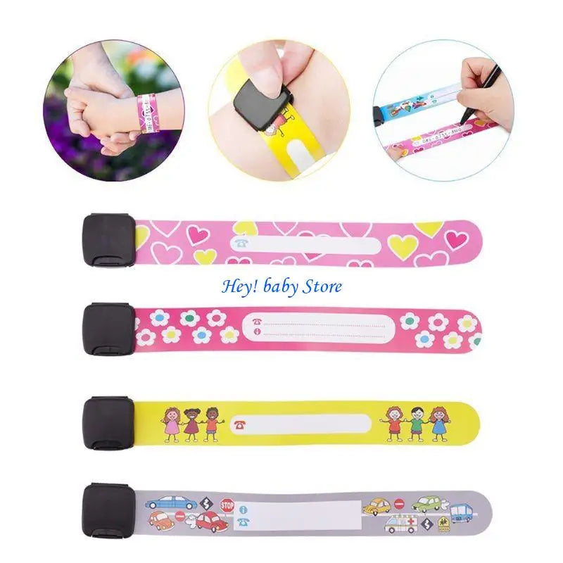 Kids Anti-Lost ID Wristbands – 8 Pack Safety Bracelets