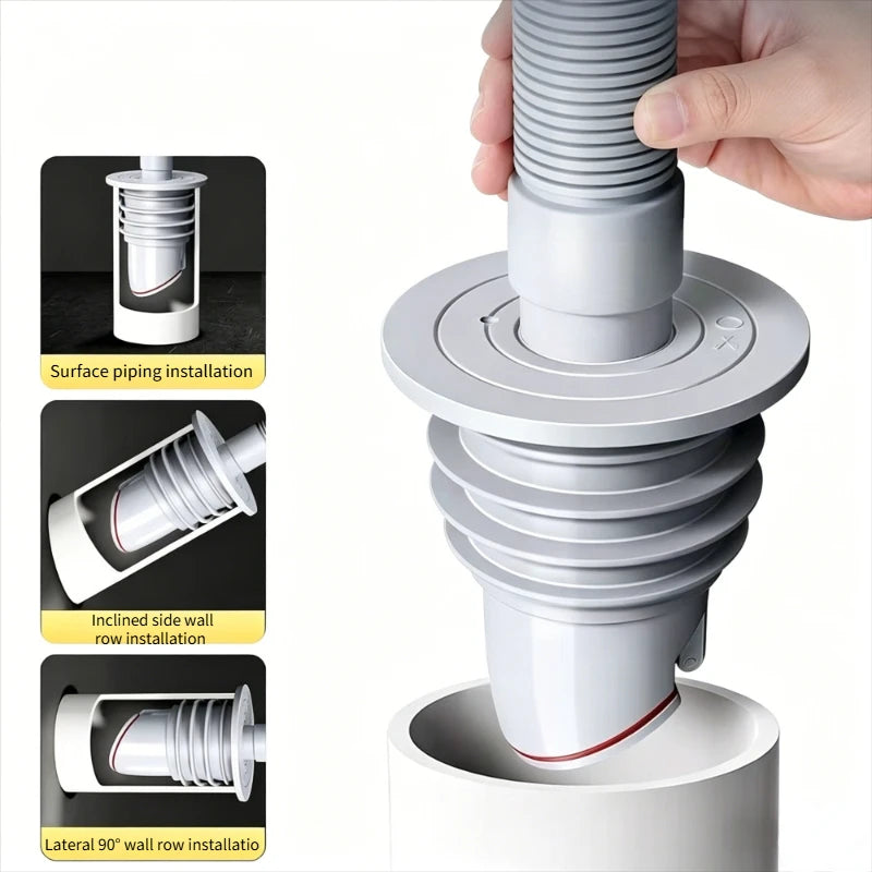 Sink Plug Sewer Pipe Sealing Ring Water Plug Floor Drain Shower Stopper Bathroom Accessories 70-75mm Silicone Drains Kitchen Peaceful Pleasures Health and Wellness