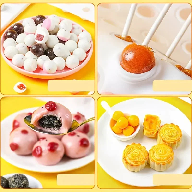 Silicone Egg Custard Filling Mold Dumpling Cake Decoration Tool Chocolate Ice Cubes Mousse Dessert Mold Peaceful Pleasures Health and Wellness