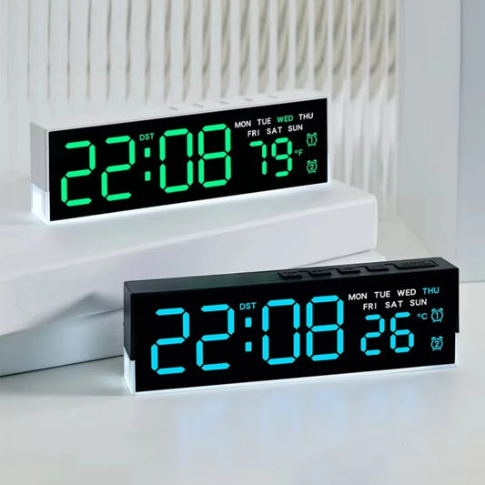 LED Digital Alarm Clock with Mood Light, Temp & Dual Alarm LED Alarm Clock Peaceful Pleasures Health and Wellness