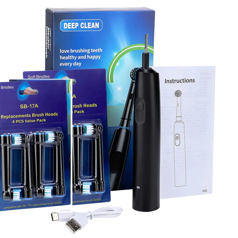 AFDEAL Rotary Electric Toothbrush 5 Modes IP67 | 4 Brush Heads