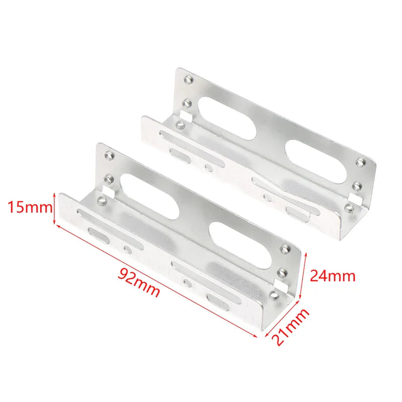 3.5" to 5.25" Drive Bay Bracket for HDD, SSD & M.2 – 2 Pack
